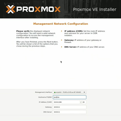Proxmox Installation
